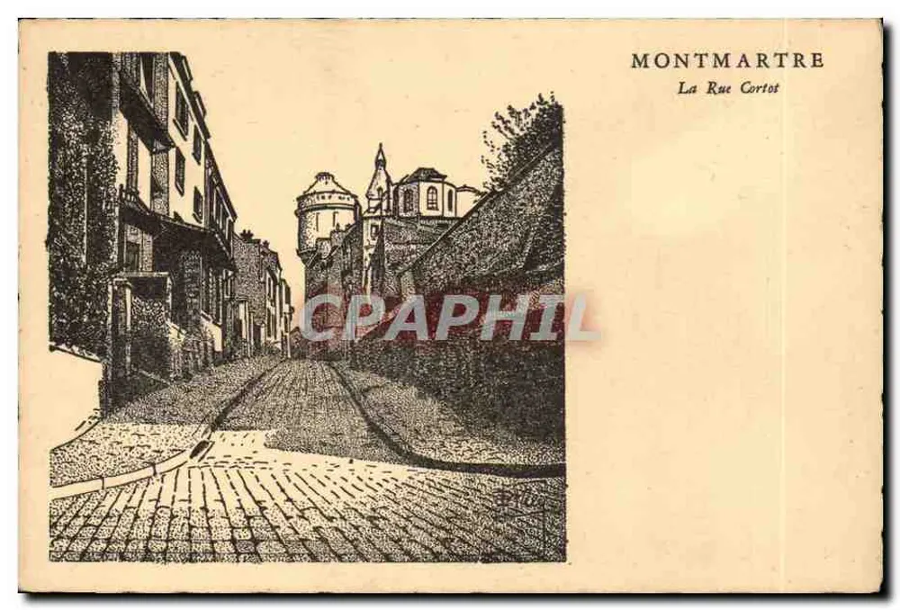 Montmartre — La Rue Cortot — Verlag nicht sichtbar - Vorderseite