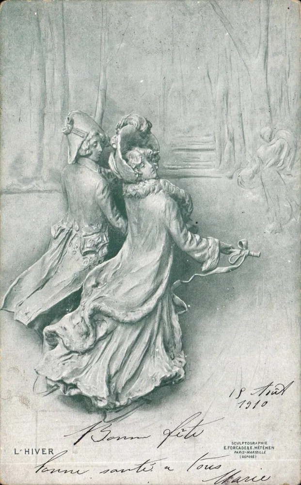 DER WINTER — Skulpturales Motiv — E. FORCADELE, MÉTÉHEN, PARIS-MARSEILLE - Vorderseite