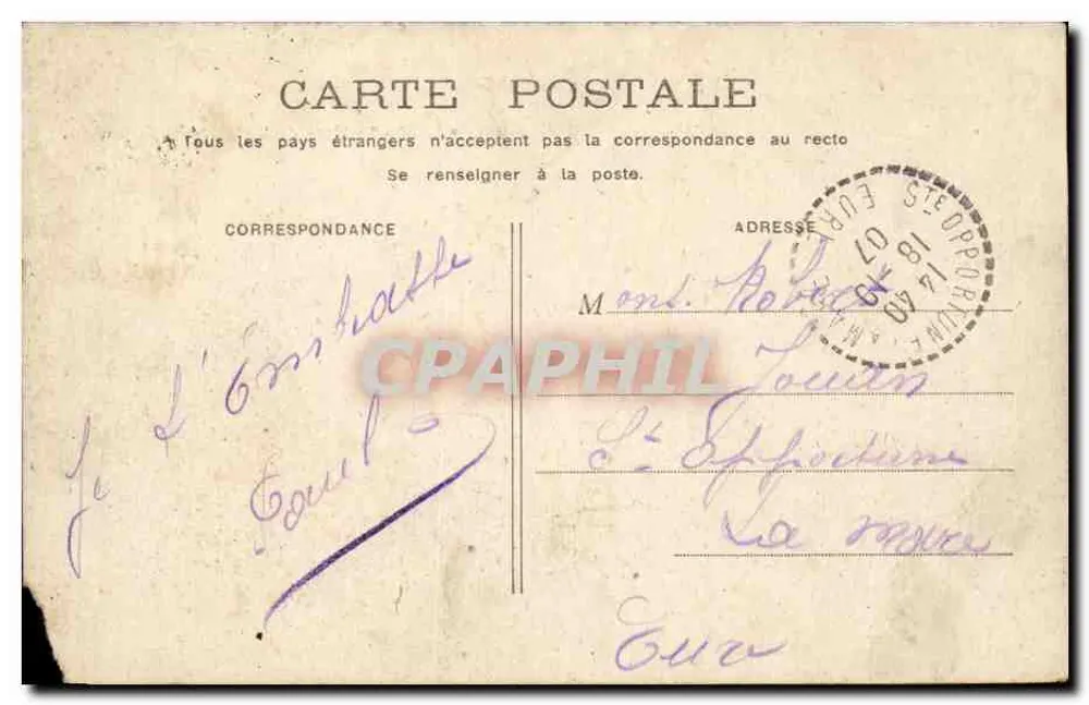 PARIS - Ansicht des Théâtre de la Comédie-Française — unbekannter Verlag, Seriennummer nicht sichtbar - Rückseite