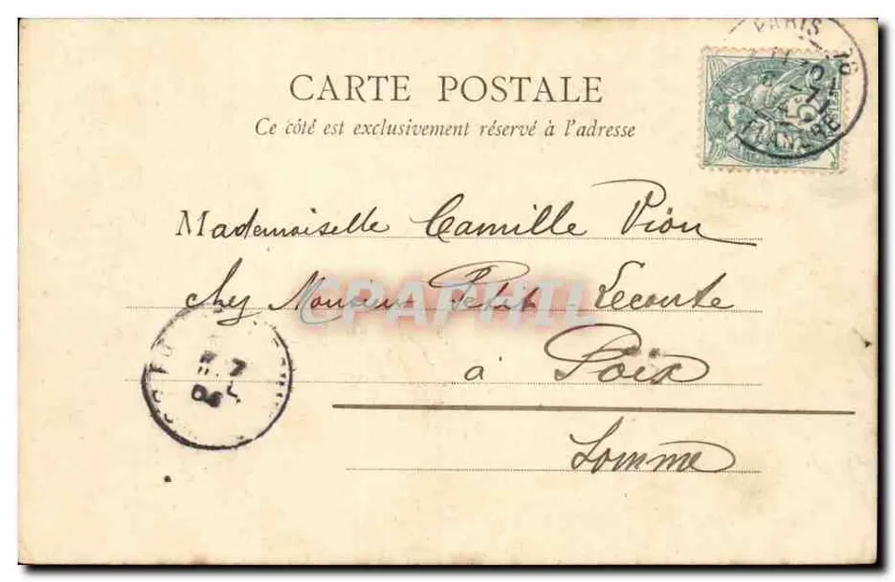 Paris — Palácio de Justiça, praça Dauphine — E.R., Paris, n°90 - Verso
