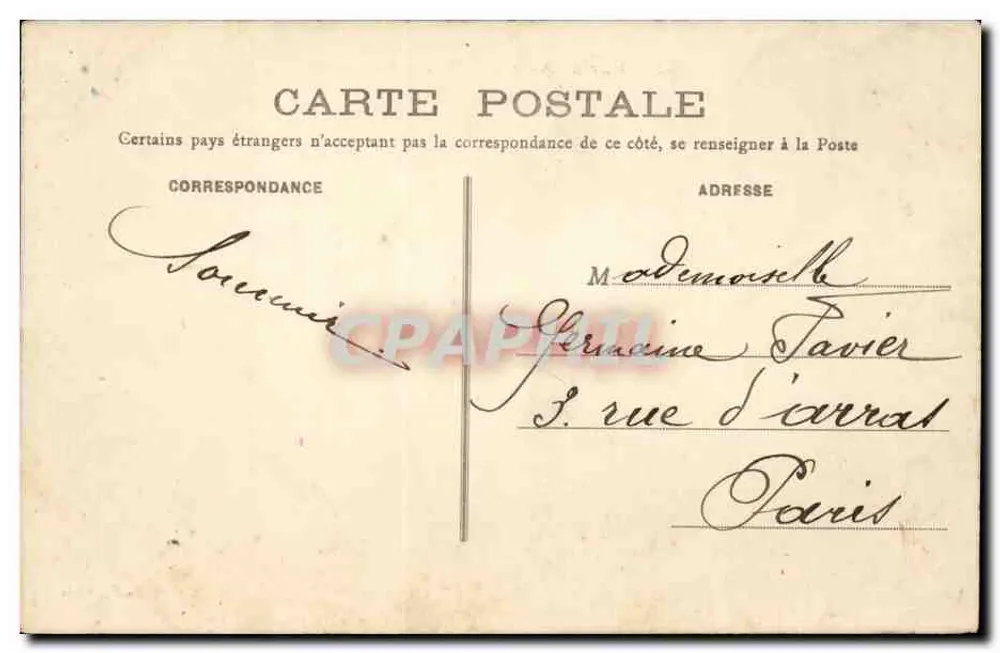 Paris - Avenue du Bois de Boulogne — Arc de Triomphe — unbekannter Verleger, Nr. 32 - Rückseite