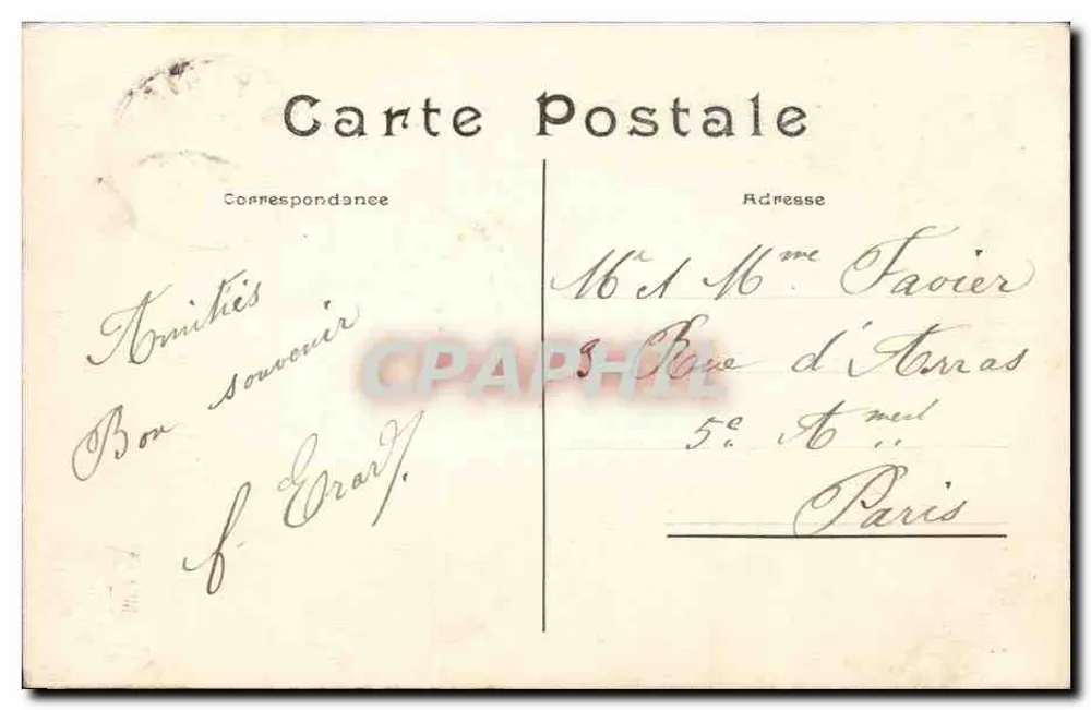 A Sorbonne e a estátua de Auguste Comte — Paris — C.M. n°669 - Verso