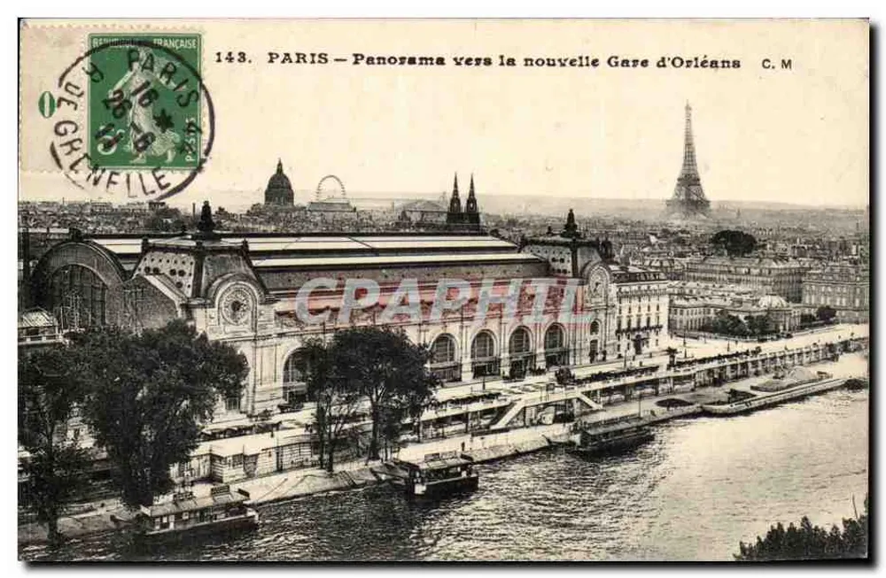 Paris — Panorama in Richtung neue Gare d'Orléans — C.M. n°143 - Vorderseite