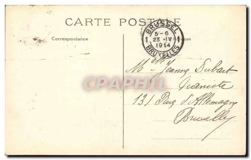 Arco do Triunfo da Estrela — Paris — J.H. editor, n° 842 - Verso
