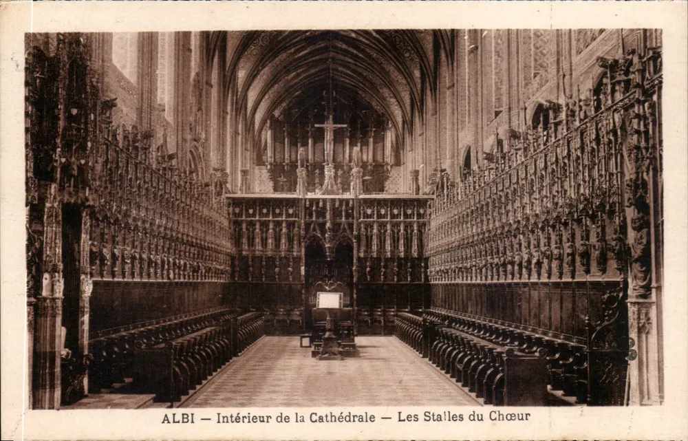 ALBI — Innenansicht der Kathedrale — Die Chorbanken - Vorderseite