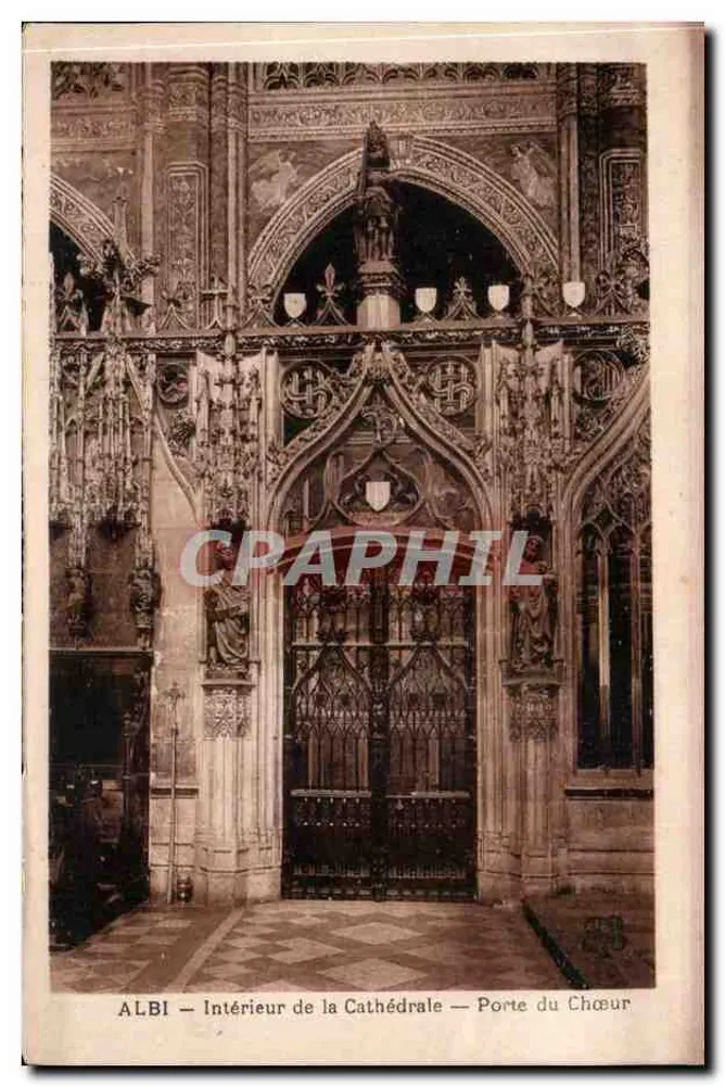 Albi — Innenansicht der Kathedrale — Chor-Tür - Vorderseite