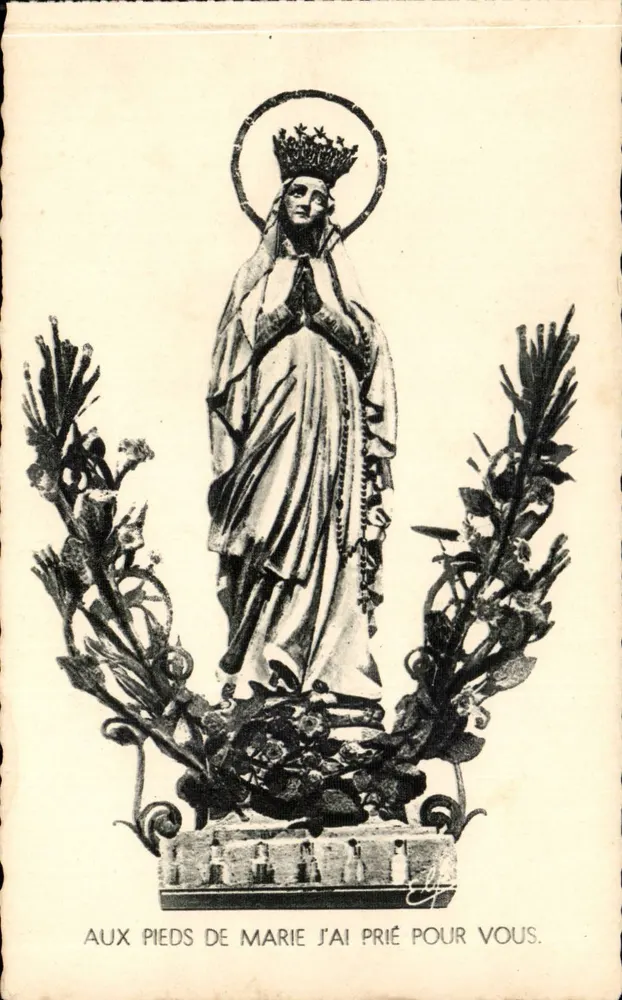 Statue der gekrönten Jungfrau — Lourdes — Éditions Lábouche Frères, Toulouse - Vorderseite