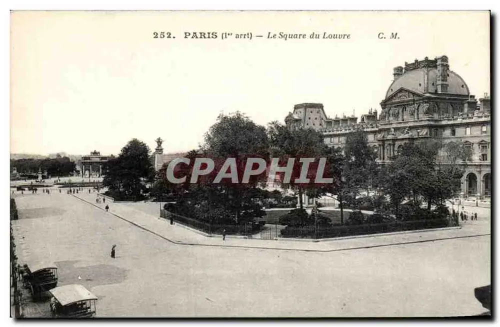 Paris (1º arrondissement) — O Square du Louvre — C. M. n° 252 - Frente