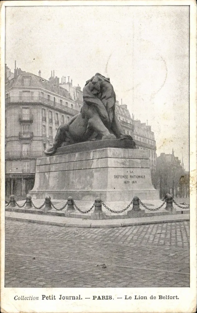O Leão de Belfort — Paris — Coleção Petit Journal - Frente