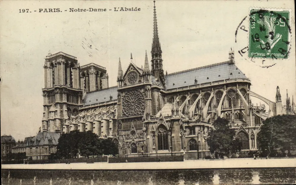 Paris - Notre-Dame - A Abside - Editor desconhecido, número de série não visível - Frente