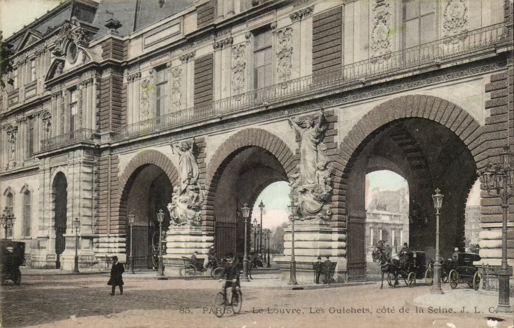 Paris - Der Louvre. Die Tore, Seite der Seine — J.L.C. n°85 - Vorderseite