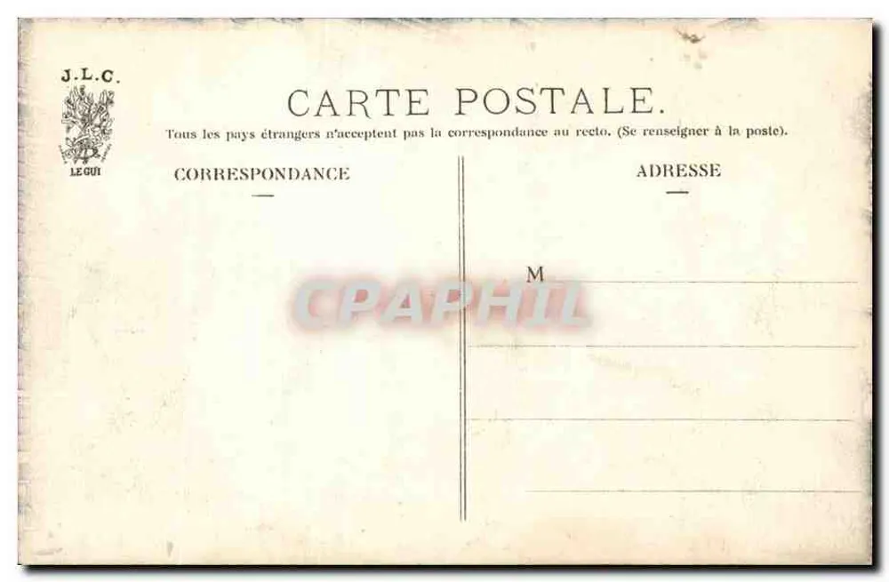 Paris - Der Louvre. Die Tore, Seite der Seine — J.L.C. n°85 - Rückseite