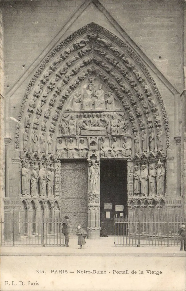 Paris — Notre-Dame — Portal der Jungfrau — E.L.D. Paris Nr. 314 - Vorderseite