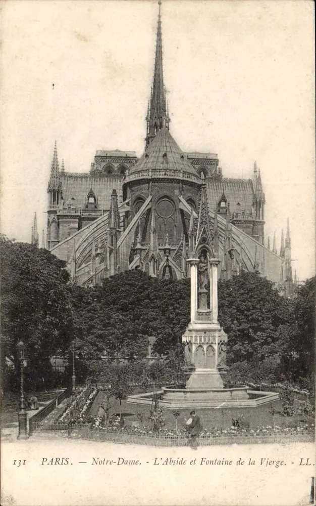 PARIS — Notre-Dame — Die Apse und Fontaine de la Vierge — LL. — n° 131 - Vorderseite