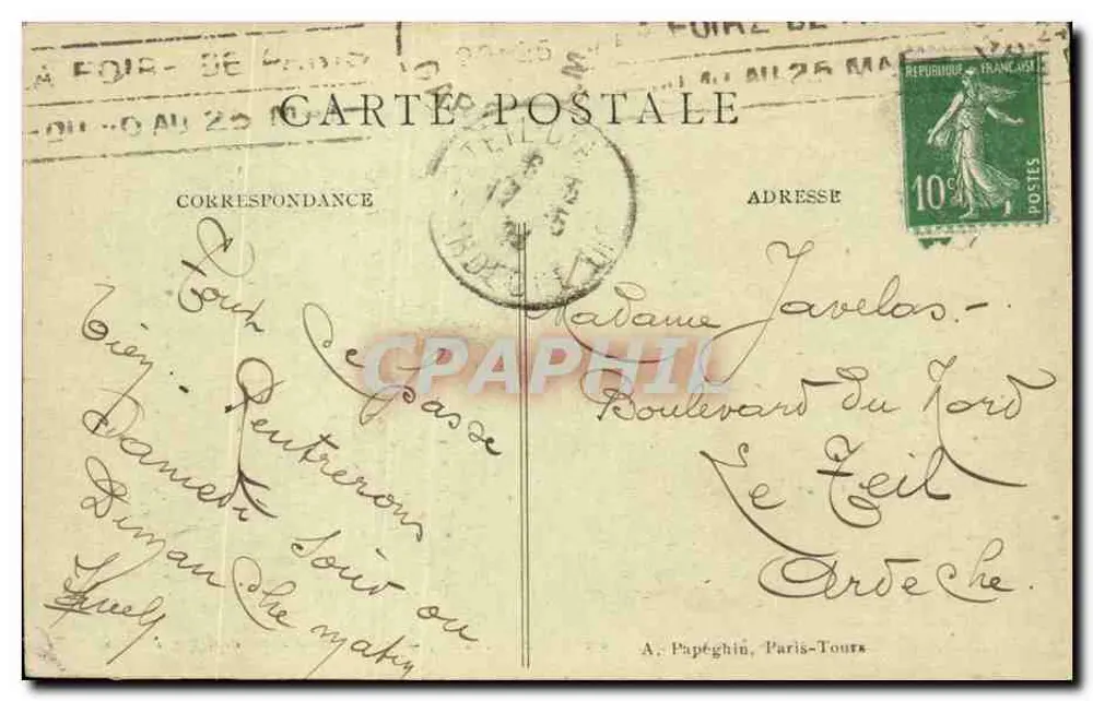 Paris — Notre-Dame e o Parvis — A.P. n°295 - Verso