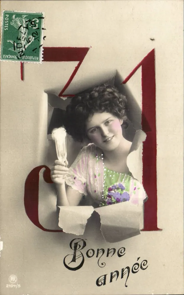 Lächelnde Frau — Jahr 1931 — Verleger R. R. n° 2104/5 - Vorderseite
