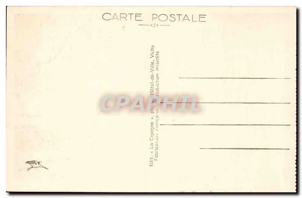 Vichy — Un rincón del Parque de los Célestins — La Cigogne, n°383 - Reverso