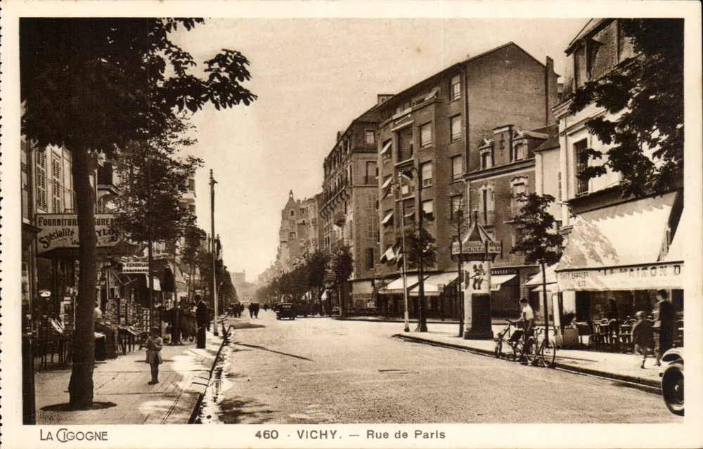 Vichy — Rue de Paris — A Cegonha, editor - Frente