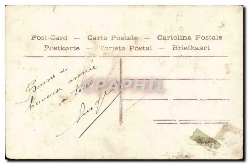 Mann in Anzug mit Rosenstrauß — Frohe Neujahr — AÉRO n°552 - Rückseite