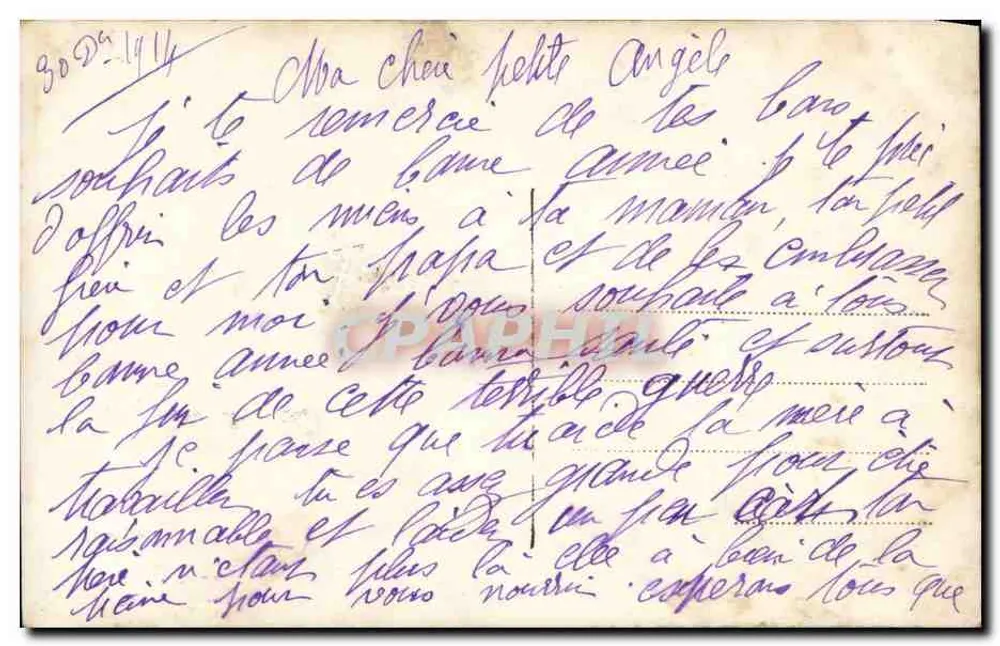 Fleurs et houx — Neujahrskarte — Verlag Mag n°374 - Rückseite
