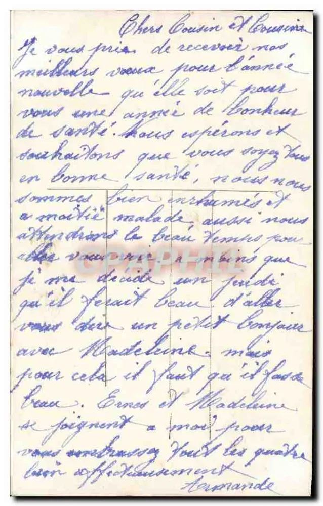 Junge Frau in grünem Kleid — Frohe Neujahr — J.P.E. Gaposse, n° 501 - Rückseite