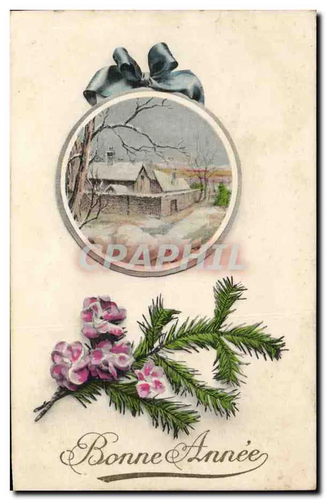 Winterlandschaft — Frohe Weihnachten — Ansichtskarte - Vorderseite