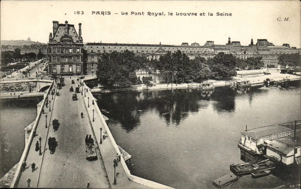 Paris — Der Königliche Brücke, das Louvre und die Seine — C.M. n°163 - Vorderseite