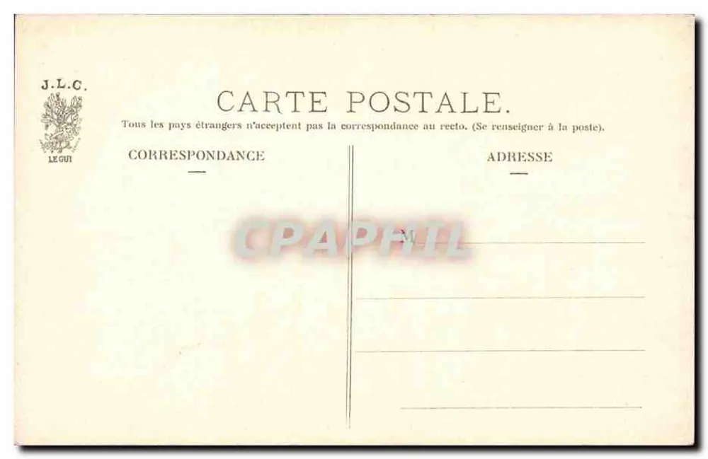 Chimera de Notre-Dame — Paris — J. L. C. - Verso