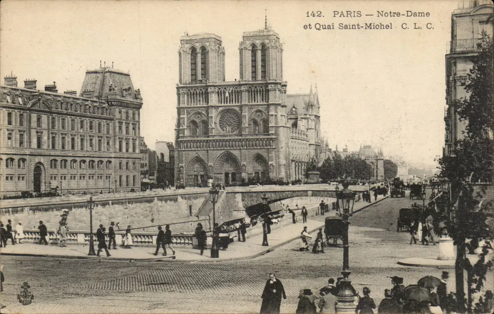 Paris — Notre-Dame und Quai Saint-Michel — C. L. C. n°142 - Vorderseite