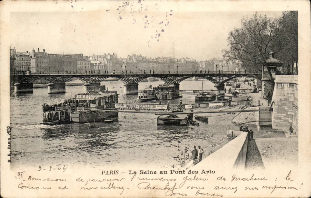 Paris — Die Seine am Pont des Arts — B.E. Paris, n°57 - Vorderseite