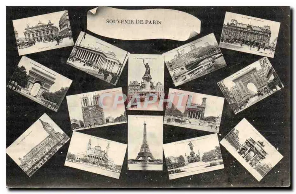 Erinnerung an Paris — Sammlung von Ansichten — Verleger unbekannt - Vorderseite