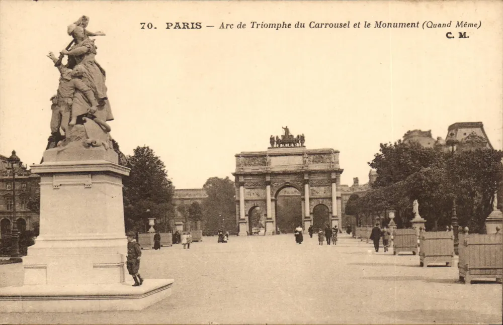 Paris — Arc de Triomphe du Carrousel und das Monument (Quand Même) — C.M. n°70 - Vorderseite