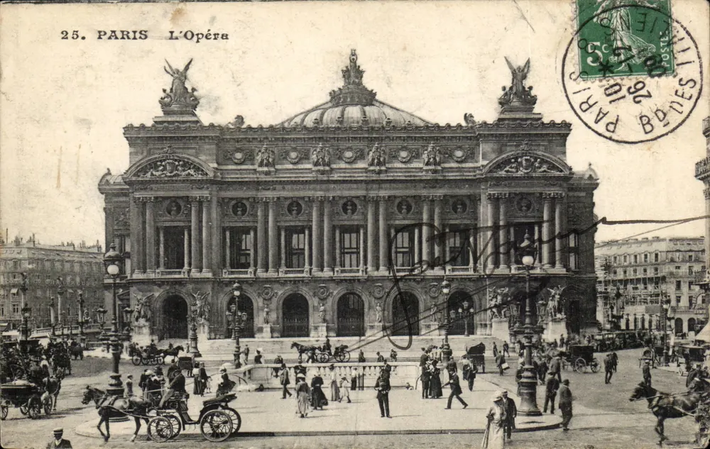 Paris - Das Opernhaus — Ansicht des Gebäudes — C. Malcuit, phot-édit, Paris, n°25 - Vorderseite