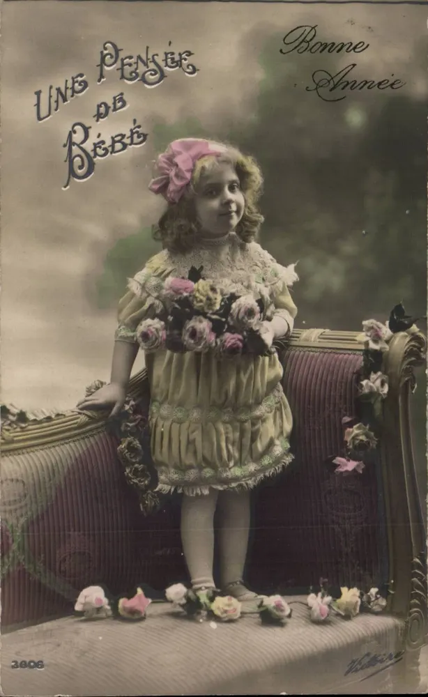 Ein Gedanke von Baby — Frohe Neujahr — Viktoria, n° 3806 - Vorderseite