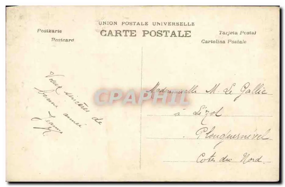 Junge Mädchen mit Pelzhut — Frohe Weihnachten — A.N. Paris, n°1102 - Rückseite