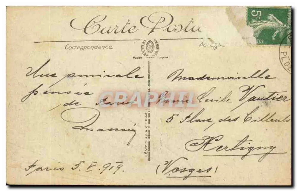 Paris — La Gare de Lyon — éditeur LL, n° 177 - Verso