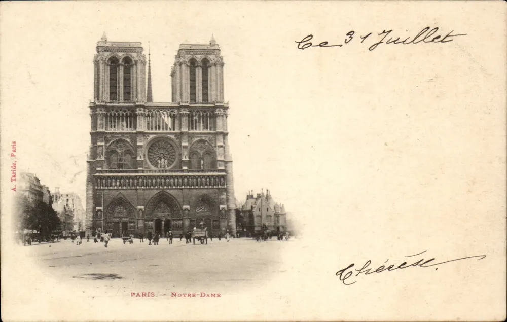 Paris - Notre-Dame — vista da fachada — A. Taride, Paris - Frente