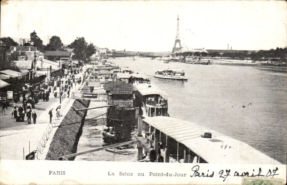 Paris — Die Seine am Point-du-Jour — Belle Jardinière - Vorderseite