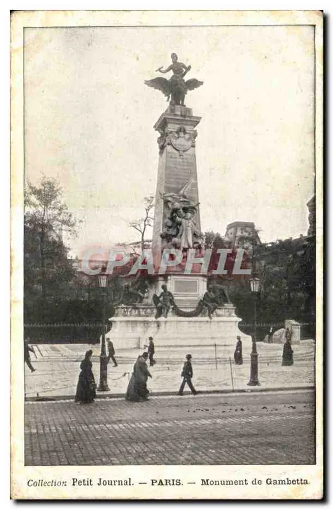 Monumento de Gambetta — Paris — Coleção Petit Journal - Frente