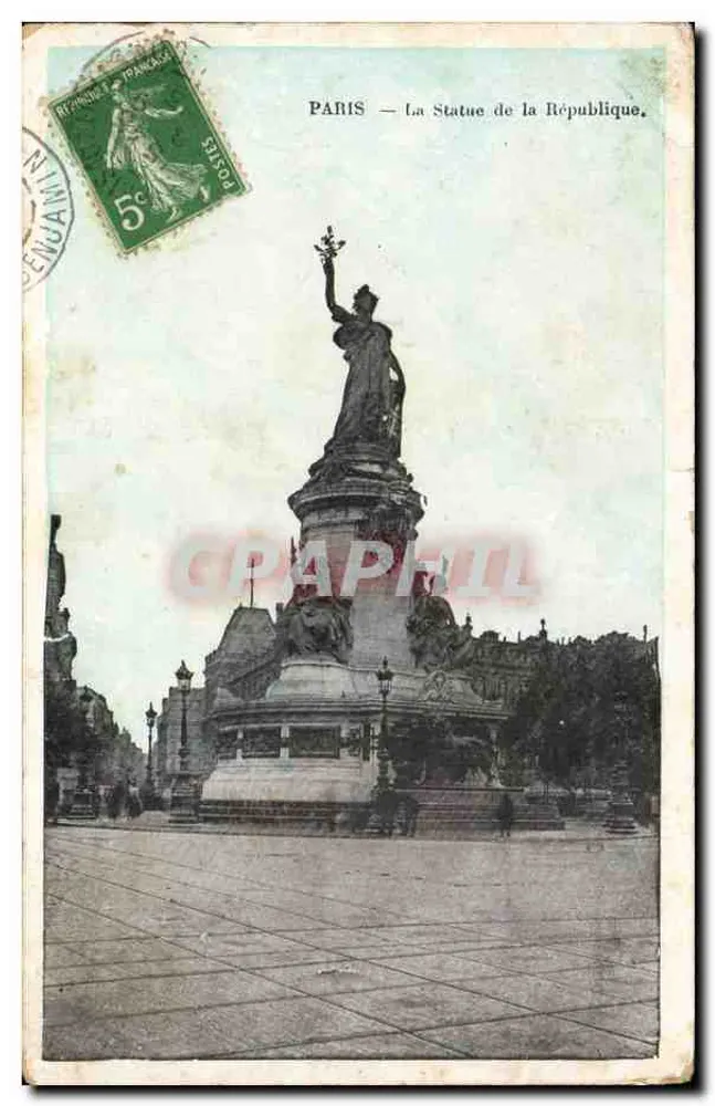 Paris — A Estátua da República — Editor não visível - Frente