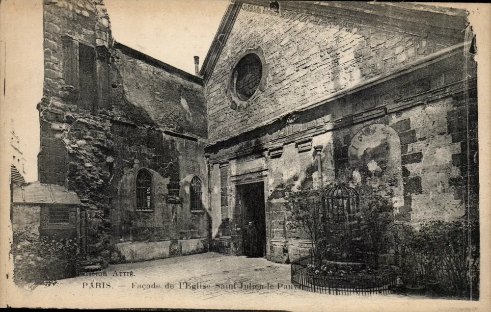 Paris — Fassade der Kirche Saint-Julien-le-Pauvre — Ausgabe Artié - Vorderseite