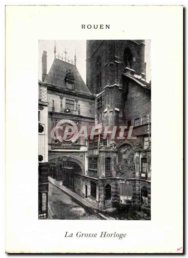 A Grande Relógio — Rouen — editor desconhecido, série não identificável - Frente