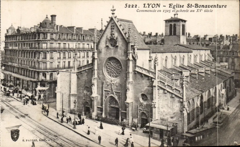 LYON - Igreja de São Bonaventura — iniciada em 1325 e concluída no século XV — S. PARGES, EDIT. - Frente