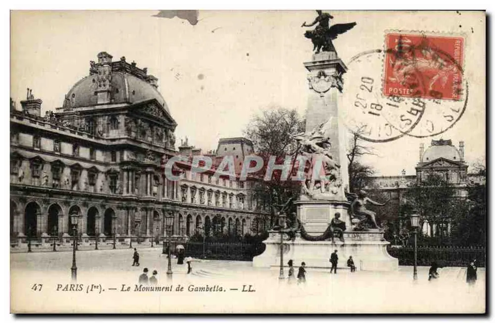 PARIS (1er) — O Monumento de Gambetta — LL. — n°47 - Frente