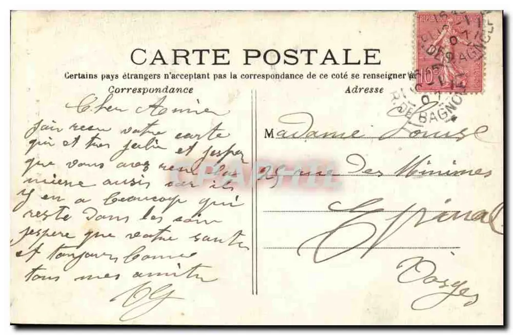 A Cachoeira do Square St-Pierre — Paris - Montmartre — C.M. n°328 - Verso