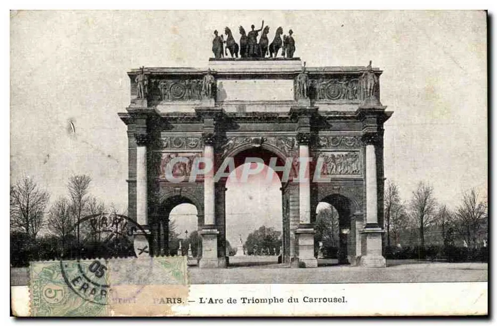 Paris — O Arco do Triunfo do Carrousel — Editor: ERAP - Frente