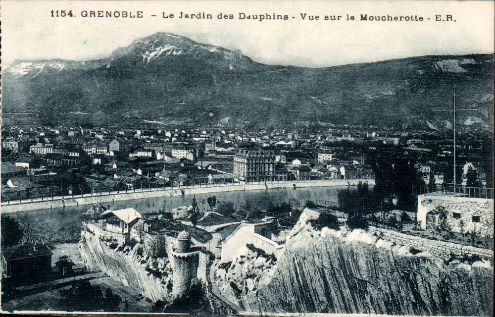 Grenoble — Der Garten der Dauphins — Ansicht des Moucherotte — E.R. - Vorderseite