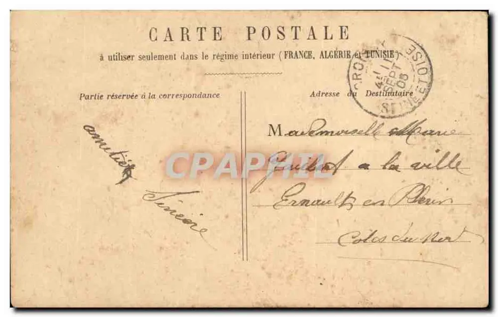 PARIS - Avenue de l'Opéra — vista da rua com o Ópera Garnier no fundo — editor não identificado - Verso