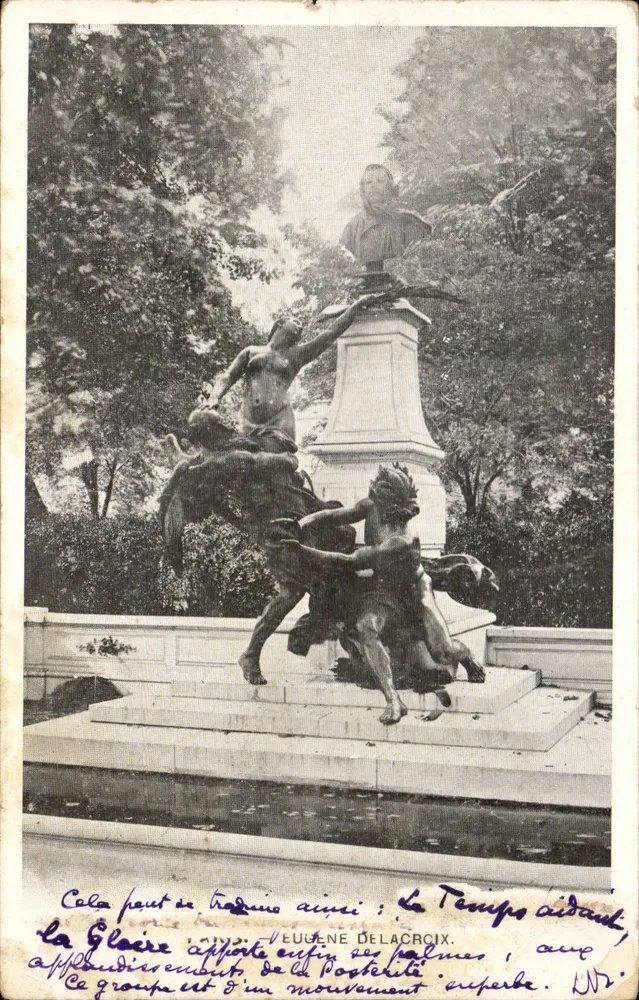 Fonte da Glória — Monumento de Eugène Delacroix — Paris - Frente