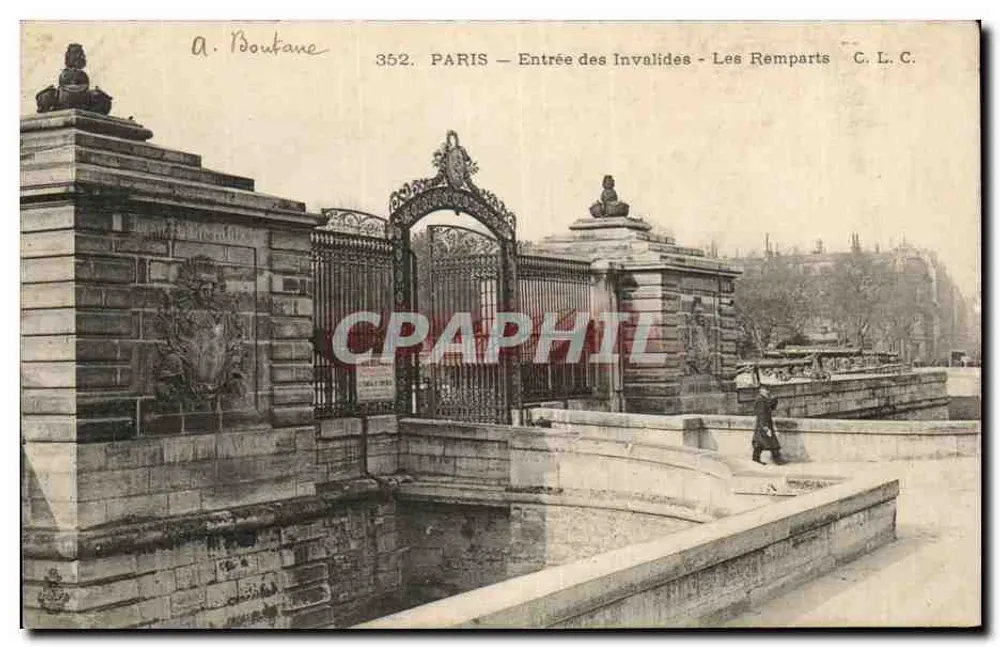 Paris — Eingang zu den Invaliden — Die Mauern — A. Boutane, Nr. 352 - Vorderseite